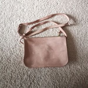 madewell simple crossbody suede bag